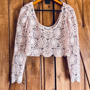 Zara Crochet Crop Top Large